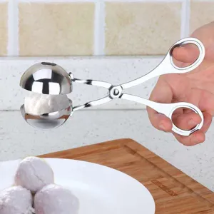 Stainless steel meatball maker scissor clip kitchen tool cookie scoop food tong