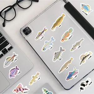 Pegatinas de peces impermeables pegatinas de animales acuáticos para ordenador portátil