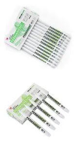 Weisser Permanent Marker Set 1.0mm feine Spitze wasserfester schnelltrocknender Stift.