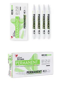 Weißer permanent marker set 12 stück mit 1.0mm feiner spitze für wasserdichte kunst.