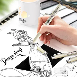 Fineliner drawing pens set waterproof micro pigment art markers for professional sketching