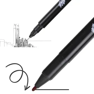 Doppelspitzen Konturstift Wasserbasierter Marker Feinpunkt Zeichenmarker Schwarz Rot Blau Für Schule Büro Kunstbedarf