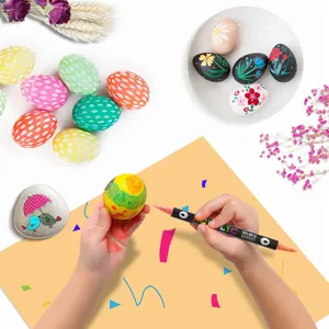 Dubbelzijdige acryl marker set voor het schilderen van stenen en paaseieren creatief.