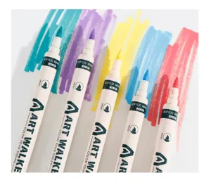 Set di pennarelli acrilici con punta a pennello per disegno artistico e lavoretti.