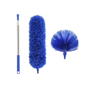 Kit de plumero de microfibra extensible con mango telescópico para la limpieza del hogar.
