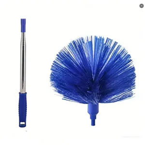 Telescopic ceiling duster and cleaning brush set for home daily cleaning cobweb removal tool