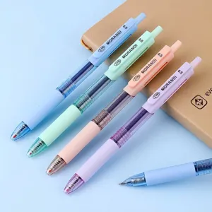 Penna Gel Retrattile Morandi Minimalista Punta ST da 0.5mm Scrittura Scorrevole Penna a Inchiostro di Grande Capacità per Studenti Ufficio Scuola