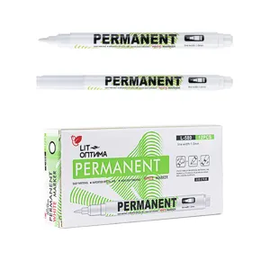 Weisser permanent marker 1.0mm feine spitze wasserdichter schnelltrocknender stift