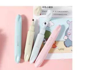 Zachte pastel markeerstiften set voor journaling en notities maken detail weergave.