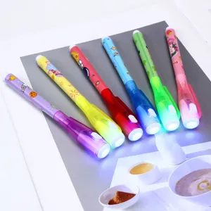 Unsichtbare Tinte Stift UV Licht Magie Geheimnis Textmarker lustige Schreibwaren Büro 6 Stk.