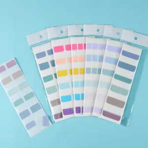 Onglets d'Index Adhésifs Morandi Notes Adhésives Fluorescentes Marqueurs de Page Colorés Notes Adhesives PET Transparentes Pour Étudiant Bureau École