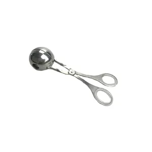 Stainless steel meatball maker scissor style spoon kitchen tool for DIY food meat balls cooking.