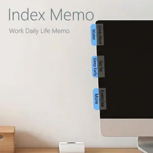 Gradient blue index stickers for notebook and monitor organization
