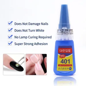 Professionele 401 Nagelkunst Lijm Sterke Kleefkracht Sneldrogende Lijm Voor Nagel Tips Strass Nagel Decoraties Geen Lamp Nodig