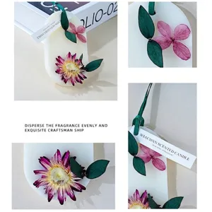 Handmade scented wax tablet with real dried flowers for closet air freshening