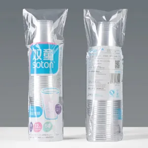 Vasos de plástico desechables engrosados, tazas de agua y té transparentes, 50 uds.