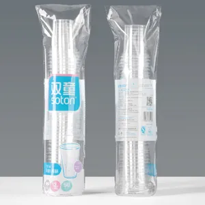 Vasos de plástico desechables transparentes, pequeños vasos de agua espesados para uso doméstico.