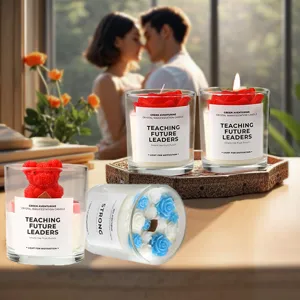 Creative Aromatherapy Scented Candle Glass Jar Handmade Natural Soy Wax Smokeless Candle For Home Decor Gift