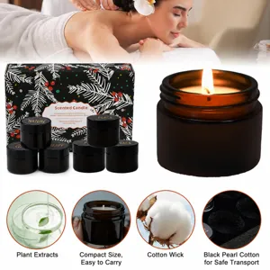 Scented candle gift set soy wax aromatherapy candles portable trial pack home decor