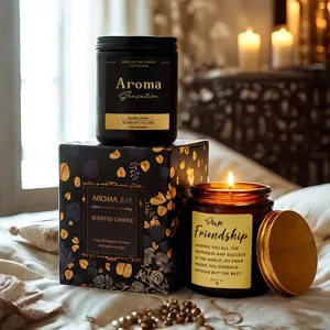 Scented Soy Wax Candle Jar Aromatherapy Long Lasting Fragrance Gift Home Decor Bedroom Aromatherapy Candle