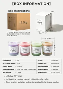 Scented candle soy wax gift set natural aromatherapy candles for home decor and spa