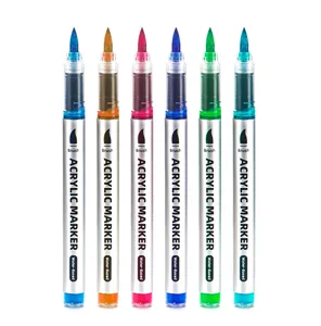 Set de rotuladores acrílicos con punta de pincel para dibujo artístico y creaciones de bricolaje.