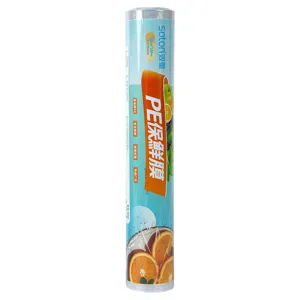 Hochwertige lebensmittelechte PE-Frischhaltefolie für den Haushalt, 30 cm x 100 m