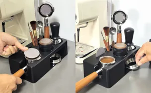 8-in-1 Kaffeetamper Station multifunktionaler Aufbewahrungsständer ABS Basis Espressowerkzeug