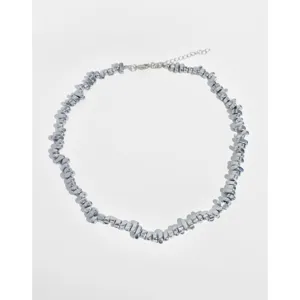 Minimalistische Unregelmäßige Geometrische Zerknitterte Anhänger Halskette Für Damen Kupfer Galvanisiert Mode Koreanischen Stil Schlüsselbein Kette Schmuck