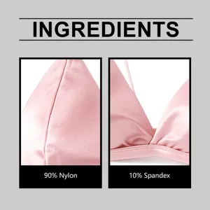 Satijnen beugeloze driehoek bh met zachte stofdetails, comfortabele dagelijkse lingerie.