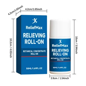 Roll-on soulagement musculaire concentré botanique 50ml pour soin du corps et détente.