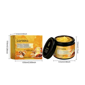 Vista dettagliata della consistenza della crema LANISKA incluse dimensioni e scatola