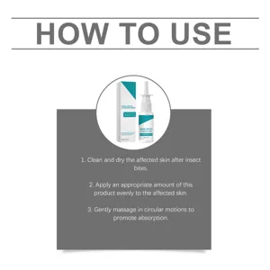 Nasal mucus cleansing spray detail graphic showing product packaging and usage steps.