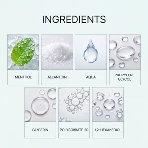 Vista detallada de ingredientes que muestra componentes activos y formulación corporal.