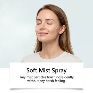 Gentle nasal spray usage scene showing comfortable daily cleaning and refreshing effect.