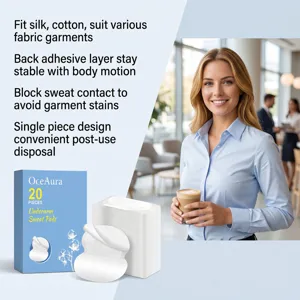 Almohadillas para axilas 20 piezas desechables transpirables protegen la ropa de manchas de sudor.