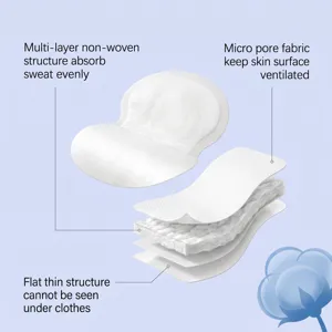 Absorbentes de sudor para axilas transpirables con estructura no tejida multicapa.