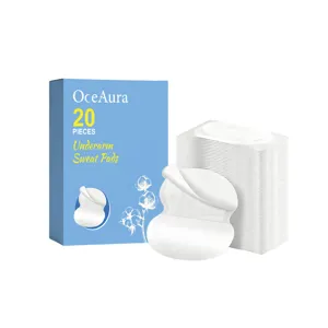 OceAura discos absorbentes de sudor para axilas desechables, 20 piezas, transpirables.