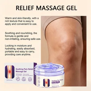 Soothing pain relief massage gel 100g, moisturizing and nourishing for joint and muscle care.