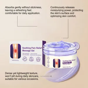 Soothing pain relief massage gel for muscle joint care, daily moisturizing 100g tube.