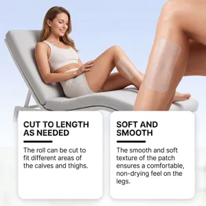 Parche de cuidado para piernas, hidrogel transpirable y suave diseñado para pantorrillas y muslos.