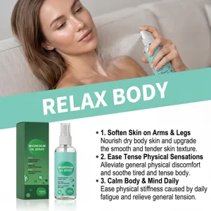 Spray all'olio di magnesio per il rilassamento muscolare e la cura della pelle in flacone 100ml