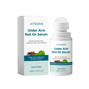 Serum roll-on JAYSUING para axilas, aclarante y control de olor, frasco de 50 ml con caja