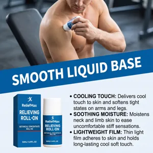 Roll-on de soulagement musculaire aux extraits botaniques, 50 ml effet frais pour articulations.