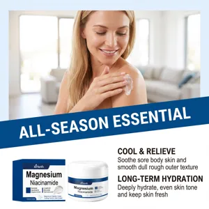 XIMONTH Crème Corporelle Magnésium Niacinamide 100g, rafraîchissante, apaisante et hydratante.