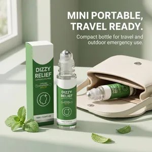 Olio roll-on di menta portatile per il corpo, cura rinfrescante pronta per il viaggio.