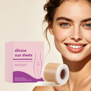 Rollo de Hojas de Cicatriz de Silicona Profesional Transpirable Agradable para la Piel Parche de Cuidado de la Piel Corporal Tira de Eliminación de Cicatrices para Uso Diario