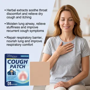 South Moon herbal cough patch detail view, showing soothing chest and respiratory comfort herbs.