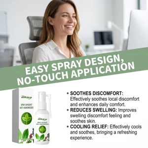 Spray apaisant South Moon pour hémorroïdes avec design facile pour un confort rafraîchissant