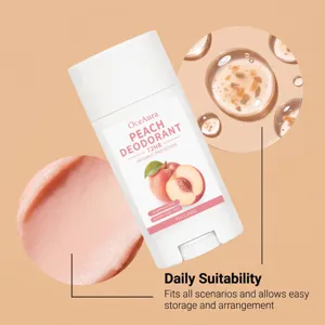 OCEAURA Pfirsich Deostift 75g, 72Std unsichtbarer Schutz, ohne Aluminium und Natron für Frische.